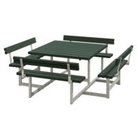 Trendyard Picknicktafel Vierkant Blokhus Groen 4 Rugleuningen