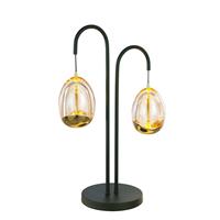 Highlight Tafellamp Golden Egg 2 lichts H 48 cm amber-zwart