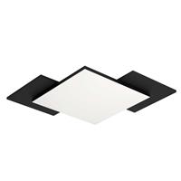Led Deckenleuchte Tamuria 43,5x43,5cm Schwarz, Braun Deckenlampe Wohnzimmer - Eglo