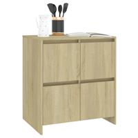 vidaXL Dressoirs 2 st 70x41x75 cm spaanplaat sonoma eikenkleurig