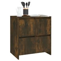 vidaXL Dressoirs 2 st 70x41x75 cm spaanplaat gerookt eikenkleurig