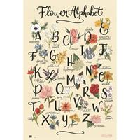 Grupo Erik Lily and Val Flowers Alphabet Poster 61x91,5cm