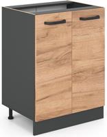 Vicco Küchenschrank Unterschrank60 cm R-Line Anthrazit gold