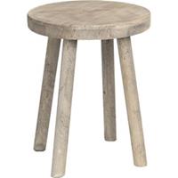 Clayre & Eef Plantentafeltje Ø 24*31 cm Bruin Hout Rond Plant table