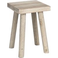 Clayre & Eef Plantentafeltje 18*18*26 cm Bruin Hout Vierkant Plant table