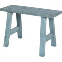 Clayre & Eef Plantentafeltje 40*14*27 cm Blauw Hout Rechthoek Plant table