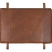 NAHKA Leren mat JUKKA 120 x 80 cm - Beetle Brown