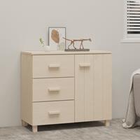 vidaXL Dressoir 90x40x80 cm massief grenenhout honingbruin