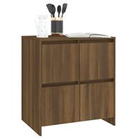 vidaXL Dressoirs 2 st 70x41x75 cm spaanplaat bruineikenkleurig