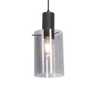 QAZQA Hanglamp vidra - Zwart - Modern - D 140mm