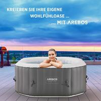 In-Outdoor Whirlpool 2400W Spa Pool Wellness Massage oktogonal 154x154 cm