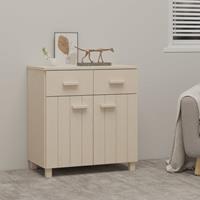 vidaXL Dressoir 79x40x80 cm massief grenenhout honingbruin