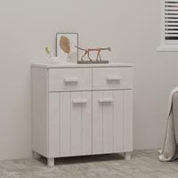 vidaXL Dressoir 79x40x80 cm massief grenenhout wit