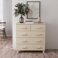 vidaXL Dressoir 79x40x80 cm massief grenenhout honingbruin