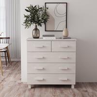 vidaXL Dressoir 79x40x80 cm massief grenenhout wit