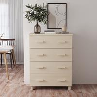vidaXL Dressoir 79x40x103,5 cm massief grenenhout honingbruin