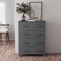vidaXL Dressoir 79x40x103,5 cm massief grenenhout donkergrijs