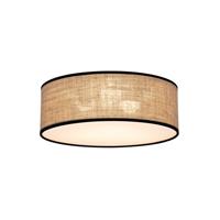 Euluna Plafondlamp Tubo, stoffen kap, beige, Ø 38cm