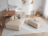 Milo Casa | Chaise Longue Carlo links ribstof