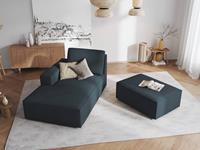 Milo Casa | Chaise Longue Carlo links ribstof