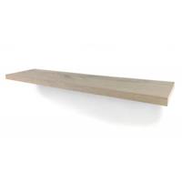 Wood Brothers Rustiek eiken zwevende wandplank 25mm massief recht 100 x 14 cm