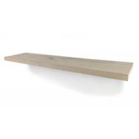 Wood Brothers Rustiek eiken zwevende wandplank 25mm massief recht 150 x 24 cm