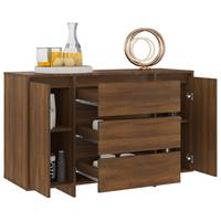 vidaXL Dressoir met 3 lades 120x41x75 cm spaanplaat bruineikenkleurig