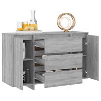 VidaXL Dressoir met 3 lades 120x41x75 cm spaanplaat grijs sonoma eiken