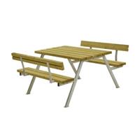 Trendyard Picknicktafel Balkon Alpha Geimpregneerd Hout 2 Rugleuningen