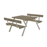 Trendyard Picknicktafel Balkon Alpha Grijs Bruin 2 Rugleuningen