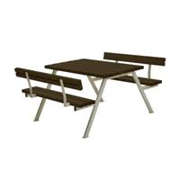 Trendyard Picknicktafel Balkon Alpha Zwart 2 Rugleuningen