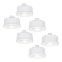 HOFTRONIC™ 6x Dimbare LED module - Vervangt GU10 - Lage inbouwdiepte - 6000K daglicht wit - 3.8 Watt - 270 Lumen - Universeel - Ultra dun
