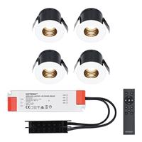 HOFTRONIC™ 4x Betty witte LED Inbouwspots complete set - Dimbaar - 12V - 3 Watt - Veranda verlichting - voor binnen en buiten - 2700K warm wit