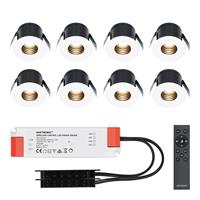 HOFTRONIC™ 8x Betty witte LED Inbouwspots complete set - Dimbaar - 12V - 3 Watt - Veranda verlichting - voor binnen en buiten - 2700K warm wit