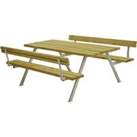 Trendyard Picknicktafel Tuin Alpha Geimpregneerd Hout 2 Rugleuningen