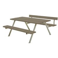 Trendyard Picknicktafel Tuin Alpha Grijs Bruin 1 Rugleuning