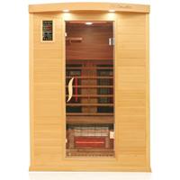 Dewello Infrarotkabine Infrarotsauna PIERSON PRO, inkl. Vollspektrumstrahler für 1-2 Personen - LED-Farblicht - Wärmekabine mit Radio, Bluetooth 135