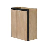 Wiesbaden Badkamermeubel Onderkast Lotus 40x21.8cm MDF Naturel Eik Mat Zwart Softclose Greeploos