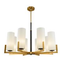 Maytoni Fortano kroonluchter 8-lamps glazen kap