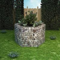 VidaXL Gabion plantenbak verhoogd zeshoekig 160x140x100 cm - 