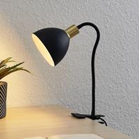 Lindby Genora klemlamp in zwart