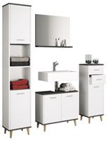 VCM 4-tlg. Badmöbelset Badezimmer Set Landos I weiß