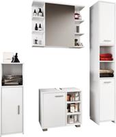 VCM 4-tlg. Badmöbelset Badezimmer Set Zalo I weiß