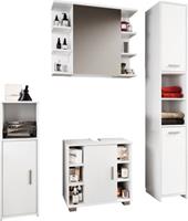 VCM 4-tlg. Badmöbelset Badezimmer Set Zalo II weiß