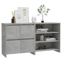vidaXL 2 st Dressoirs bewerkt hout betongrijs