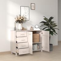vidaXL Dressoir 113x40x80 cm massief grenenhout wit