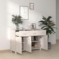 vidaXL Dressoir 113x40x80 cm massief grenenhout wit