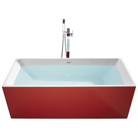 Vrijstaande badkuip 170 x 81 cm rood RIOS