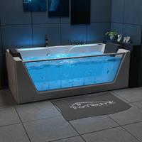 Tronitechnik Whirlpool Badewanne KOS 2 179cm x 85cm mit Heizung, Hydromassage, Bachlauf und Farblichtherapie