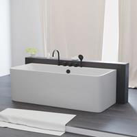 Tronitechnik Badewanne Saria 170cm x 80cm x 58cm Wanne aus Acryl mit Siphon / Ablaufgarnitur in weiß Luxus Badewanne rechteckig mit Armaturen